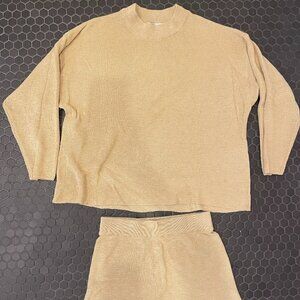 Free People Cream Crew Neck Sweater